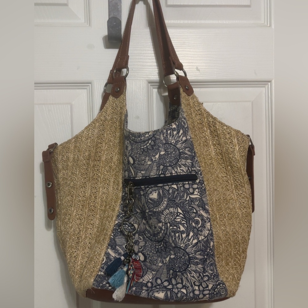 Sakroots tote bag navy desert spirit